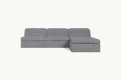Juno Chaise Sectional Slipcover Only -SIXPENNY STORE juno chaise sectional light weight linen ink cap product 4 pc slipcover