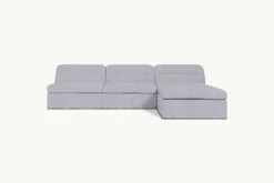 Juno Chaise Sectional Slipcover Only -SIXPENNY STORE juno chaise sectional medium weight linen poppy seed product 4 pc slipcover