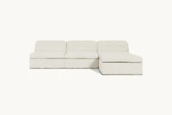 Juno Chaise Sectional Slipcover Only -SIXPENNY STORE juno chaise sectional recycled poly weave first light product 4 pc slipcover