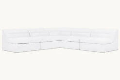 Juno Corner Sectional -SIXPENNY STORE juno corner sectional cotton linen pacific pearl product
