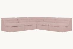 Juno Corner Sectional -SIXPENNY STORE juno corner sectional cotton linen sundazed coral product
