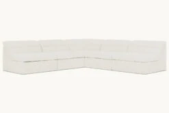 Juno Corner Sectional -SIXPENNY STORE juno corner sectional light weight linen water lily product