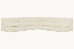 Juno Corner Sectional Slipcover Only 36 Juno Corner Sectional Slipcover Only -SIXPENNY STORE juno corner sectional medium weight linen warm oatmeal product slipcover