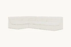 Juno L-Shape Sectional Slipcover Only -SIXPENNY STORE juno lshape sectional light weight linen water lily product slipcover