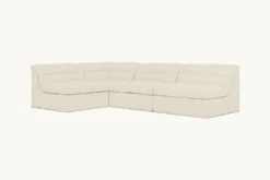 Juno L-Shape Sectional Slipcover Only -SIXPENNY STORE juno lshape sectional medium weight linen warm oatmeal product slipcover