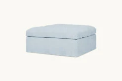 Juno Ottoman Slipcover Only -SIXPENNY STORE juno ottoman cotton linen salt water product slipcover