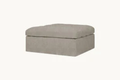 Juno Ottoman -SIXPENNY STORE juno ottoman light weight linen cracked pepper product