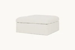 Juno Ottoman Slipcover Only -SIXPENNY STORE juno ottoman light weight linen water lily product slipcover