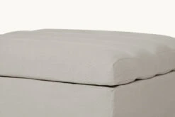 Juno Ottoman Slipcover Only -SIXPENNY STORE juno ottoman medium weight linen jasmine rice product pdp5 slipcover