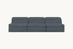 Juno Sectional Slipcover Only -SIXPENNY STORE juno sectional sofa light weight linen black pepper product slipcover