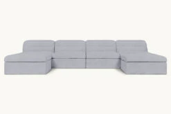 Juno U-Shape Sectional -SIXPENNY STORE juno ushape sectional medium weight linen poppy seed product