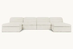 Juno U-Shape Sectional Slipcover Only -SIXPENNY STORE juno ushape sectional recycled poly weave first light product slipcover