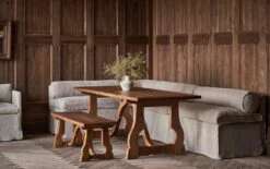 Leona Dining Bench -SIXPENNY STORE leona dining bench reclaimed pine heritage pine lifestyle pdp1