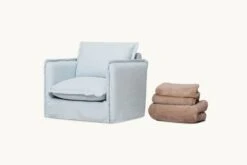 Little Neva Chair 17 Little Neva Chair -SIXPENNY STORE little neva chair cotton linen recycled faux fur salt water pampas flow product