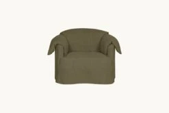 Loula Chair Slipcover Only -SIXPENNY STORE loula chair cotton canvas quiet sage product slipcover