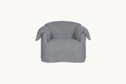 Loula Chair Slipcover Only -SIXPENNY STORE loula chair light weight linen ink cap product slipcover