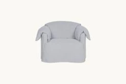 Loula Chair Slipcover Only -SIXPENNY STORE loula chair medium weight linen poppy seed product slipcover