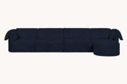 Loula Chaise Sectional Slipcover Only 25 Loula Chaise Sectional Slipcover Only -SIXPENNY STORE loula chaise sectional cotton canvas ancient indigo product 5 pc slipcover