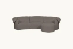 Loula Chaise Sectional 28 Loula Chaise Sectional -SIXPENNY STORE loula chaise sectional cotton canvas moon dust product 4 pc