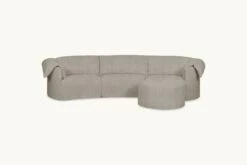 Loula Chaise Sectional 34 Loula Chaise Sectional -SIXPENNY STORE loula chaise sectional light weight linen cracked pepper product 4 pc