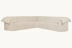 Loula Corner Sectional Slipcover Only -SIXPENNY STORE loula corner sectional cotton canvas beach walk product slipcover