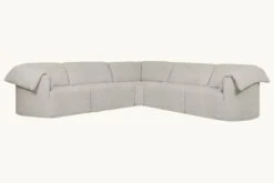 Loula Corner Sectional -SIXPENNY STORE loula corner sectional medium weight linen jasmine rice product