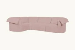 Loula L-Shape Sectional -SIXPENNY STORE loula lshape sectional cotton linen sundazed coral product