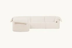 Loula L-Shape Sectional Slipcover Only -SIXPENNY STORE loula lshape sectional washed cotton linen corn silk product pdp3 slipcover