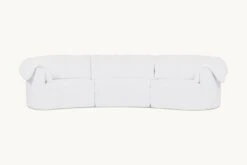 Loula Sectional -SIXPENNY STORE loula sectional sofa cotton linen pacific pearl product