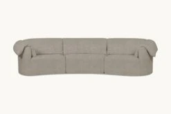 Loula Sectional -SIXPENNY STORE loula sectional sofa light weight linen cracked pepper product