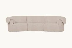 Loula Sectional -SIXPENNY STORE loula sectional sofa light weight linen oat flour product