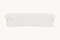 Loula Sectional Slipcover Only -SIXPENNY STORE loula sectional sofa light weight linen water lily product slipcover