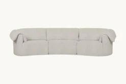 Loula Sectional Slipcover Only -SIXPENNY STORE loula sectional sofa medium weight linen jasmine rice product slipcover