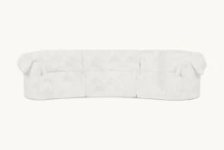 Loula Sectional Slipcover Only -SIXPENNY STORE loula sectional sofa recycled faux fur dandelion poof product slipcover