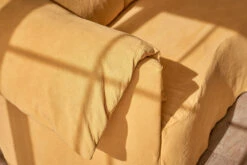 Loula Sofa 25 Loula Sofa -SIXPENNY STORE loula sofa thread dyed cotton linen honey bee product PDP6