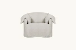 Loula Swivel Chair -SIXPENNY STORE loula swivel chair medium weight linen jasmine rice product