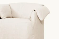 Loula Swivel Chair Slipcover Only -SIXPENNY STORE loula swivel chair washed cotton linen corn silk product pdp5 slipcover