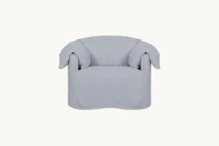 Loula Swivel Chair -SIXPENNY STORE loula swivel chair washed cotton linen dried lavender product
