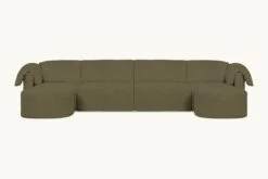 Loula U-Shape Sectional 26 Loula U-Shape Sectional -SIXPENNY STORE loula ushape sectional cotton canvas quiet sage product