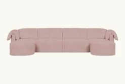 Loula U-Shape Sectional 29 Loula U-Shape Sectional -SIXPENNY STORE loula ushape sectional cotton linen sundazed coral product