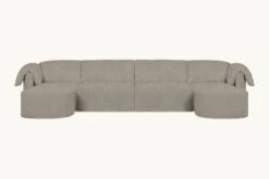 Loula U-Shape Sectional 33 Loula U-Shape Sectional -SIXPENNY STORE loula ushape sectional light weight linen cracked pepper product