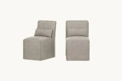 Melo Armless Dining Chair (2pc) 37 Melo Armless Dining Chair (2pc) -SIXPENNY STORE melo armless dining chair light weight linen cracked pepper product