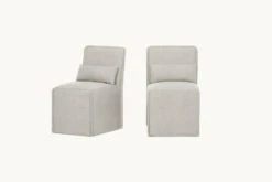 Melo Armless Dining Chair (2pc) 21 Melo Armless Dining Chair (2pc) -SIXPENNY STORE melo armless dining chair medium weight linen jasmine rice product pdp2