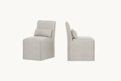 Melo Armless Dining Chair (2pc) 25 Melo Armless Dining Chair (2pc) -SIXPENNY STORE melo armless dining chair medium weight linen jasmine rice product pdp6