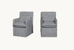 Melo Dining Chair (2pc) -SIXPENNY STORE melo dining chair light weight linen ink cap product