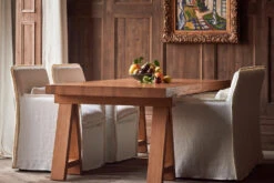 Melo Dining Chair (2pc) -SIXPENNY STORE melo dining chair light weight linen water lily product PDP6