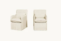 Melo Dining Chair (2pc) -SIXPENNY STORE melo dining chair medium weight linen warm oatmeal product
