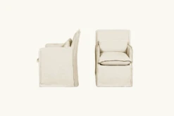 Melo Dining Chair (2pc) -SIXPENNY STORE melo dining chair medium weight linen warm oatmeal product pdp3 edit
