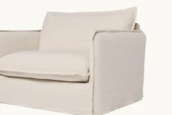 Neva Chair Slipcover Only -SIXPENNY STORE neva chair washed cotton linen corn silk product PDP5