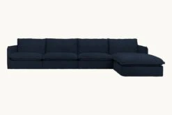 Neva Chaise Sectional Slipcover Only -SIXPENNY STORE neva chaise sectional cotton canvas ancient indigo product 5 pc 9d2143c9 e936 4b12 9aa2 daa80e56417b